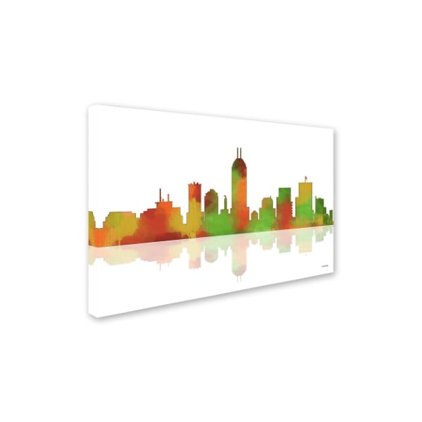 Marlene Watson 'Indianapolis Indiana Skyline II' Canvas Art,16x24